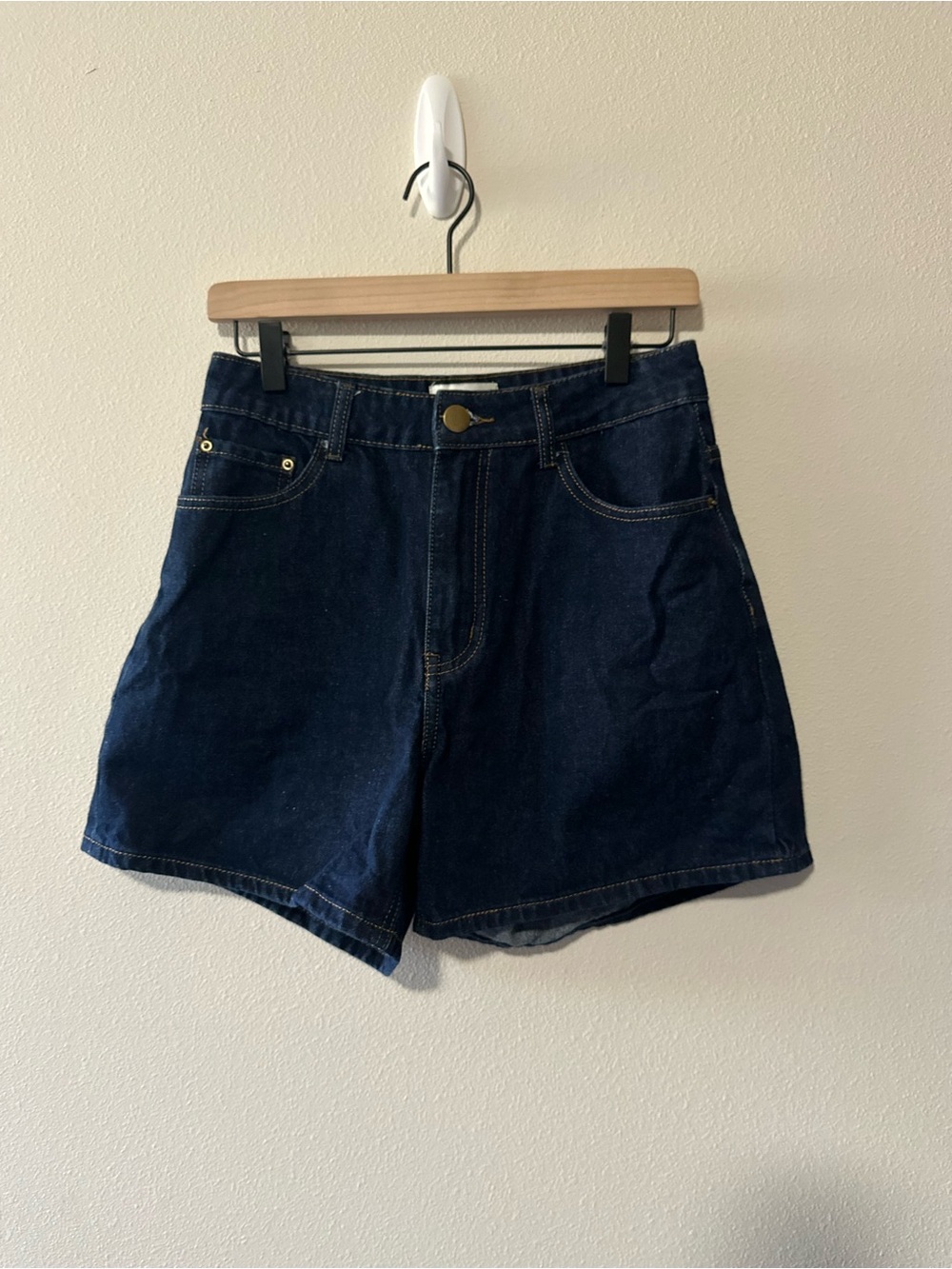 DISSH indigo wash denim shorts dark rinse jean shorts size US 6